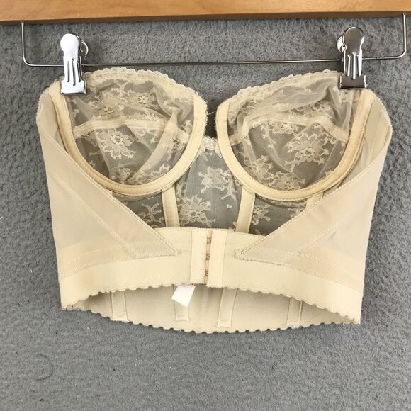 Vintage Backless Lace Bustier 34B By Strouse Adler Co. - Picture 2 of 7